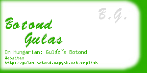 botond gulas business card